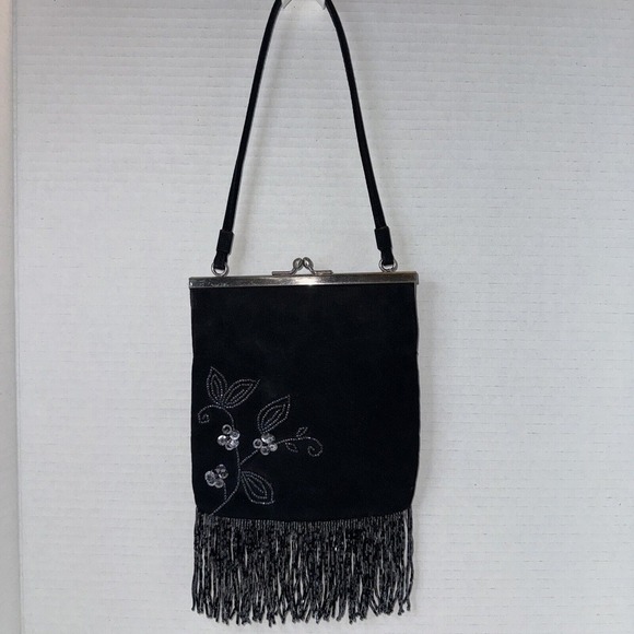 LaRegale Ltd Beaded‎ Evening  Bag Black Vintage - Picture 1 of 8